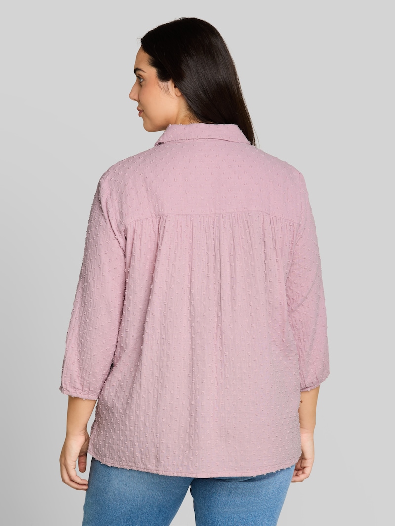 Tom Tailor Plus Size - Bluse aus Baumwolle - Light Elderberry