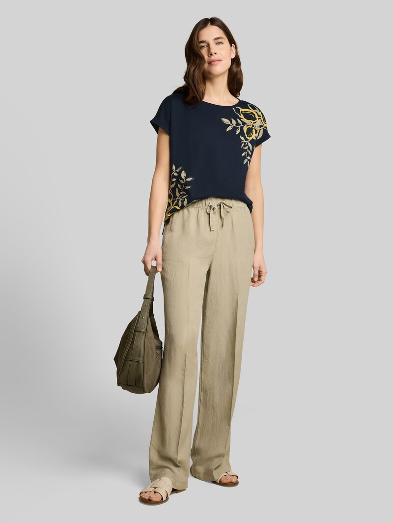 Tom Tailor T-Shirt mit Print - Sky Captain Blue