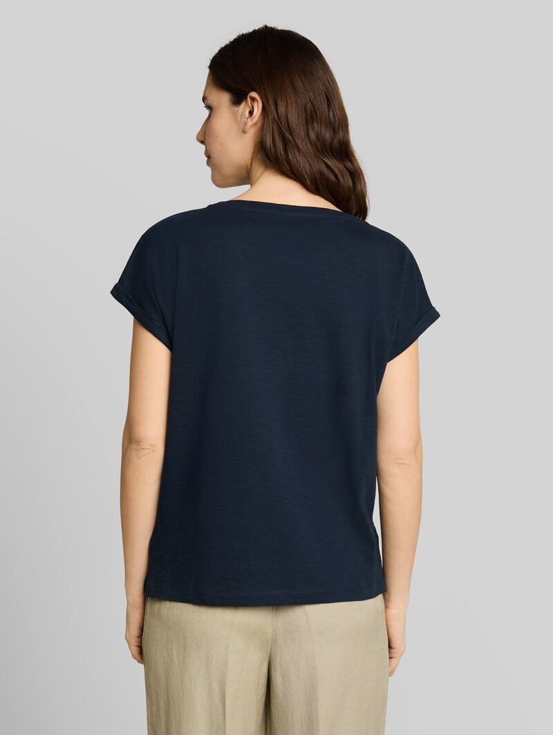 Tom Tailor T-Shirt mit Print - Sky Captain Blue
