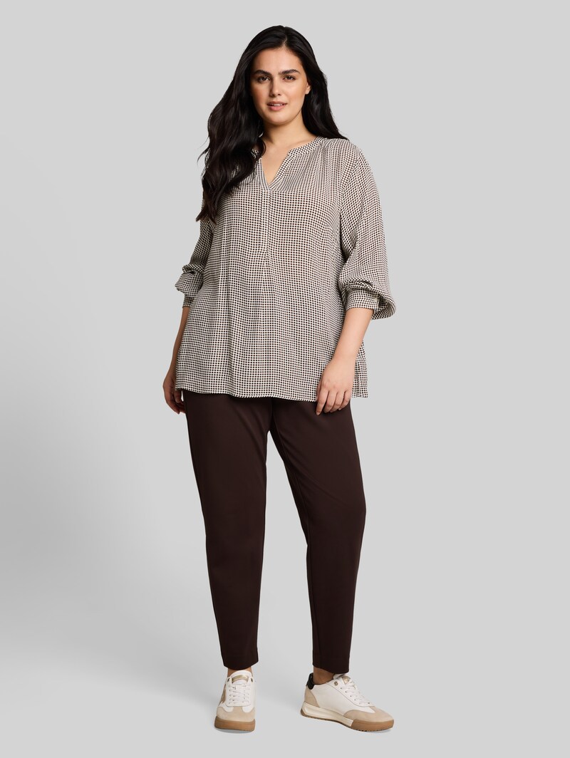 Tom Tailor Plus Size - Bluse aus Viskose - Small Brown Dot Print