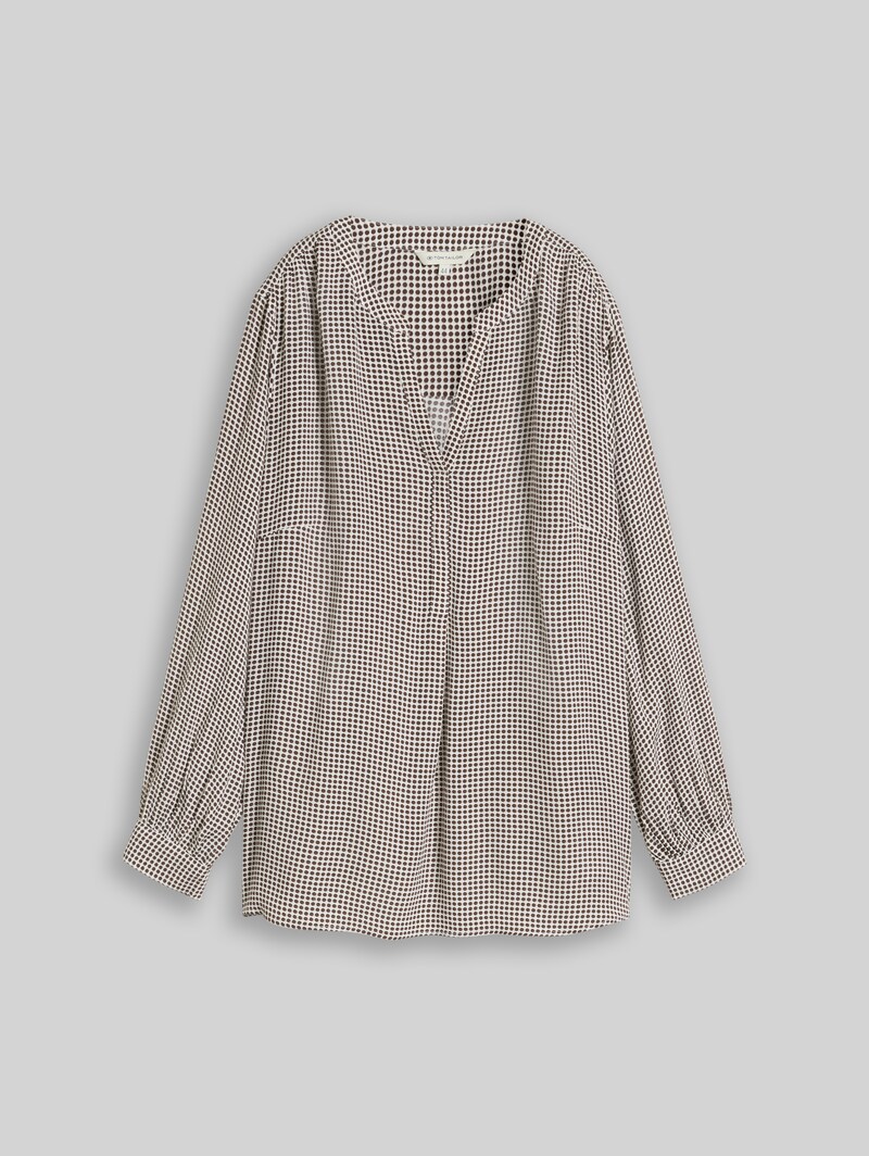 Tom Tailor Plus Size - Bluse aus Viskose - Small Brown Dot Print