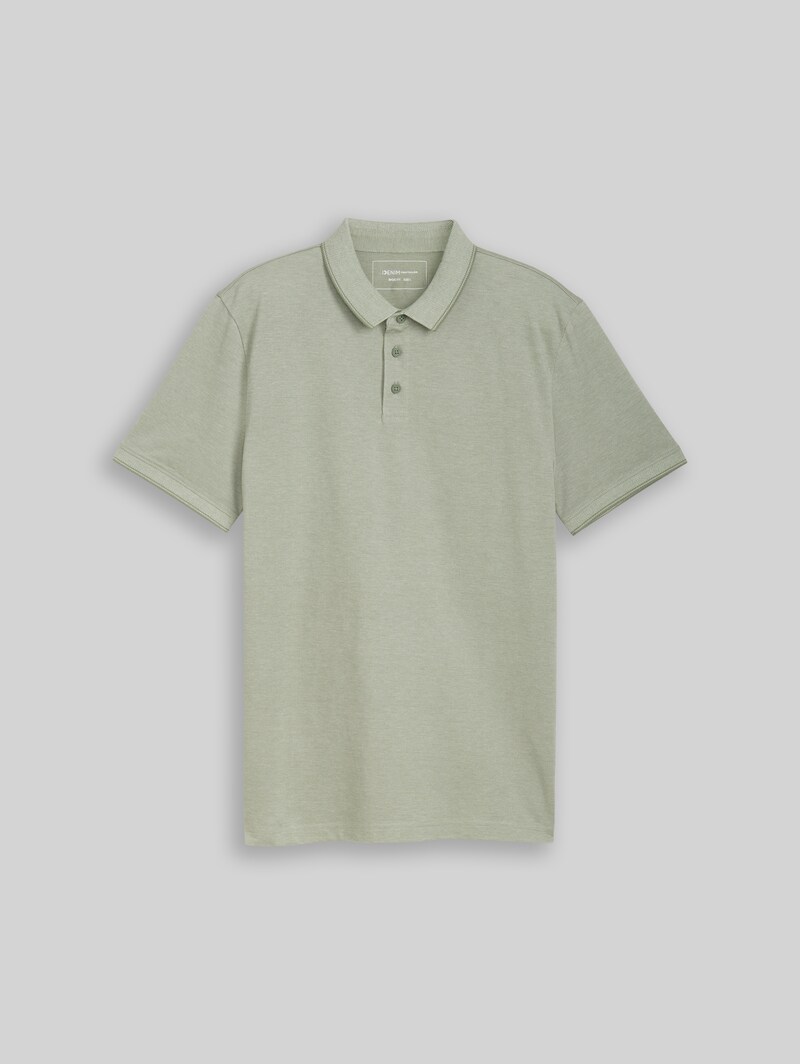 Tom Tailor Piqué Poloshirt aus Baumwolle - Mint Sea Spray Two Tone Pique