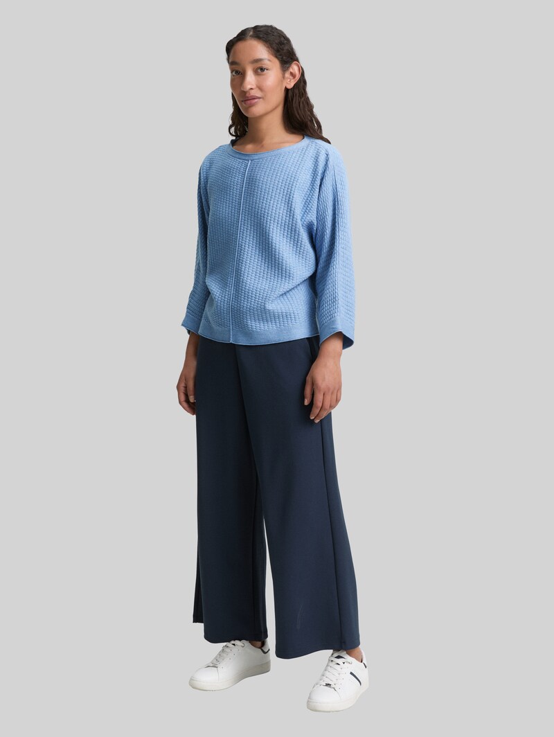 Tom Tailor Loose Fit Strickpullover - Flawless Blue Melange
