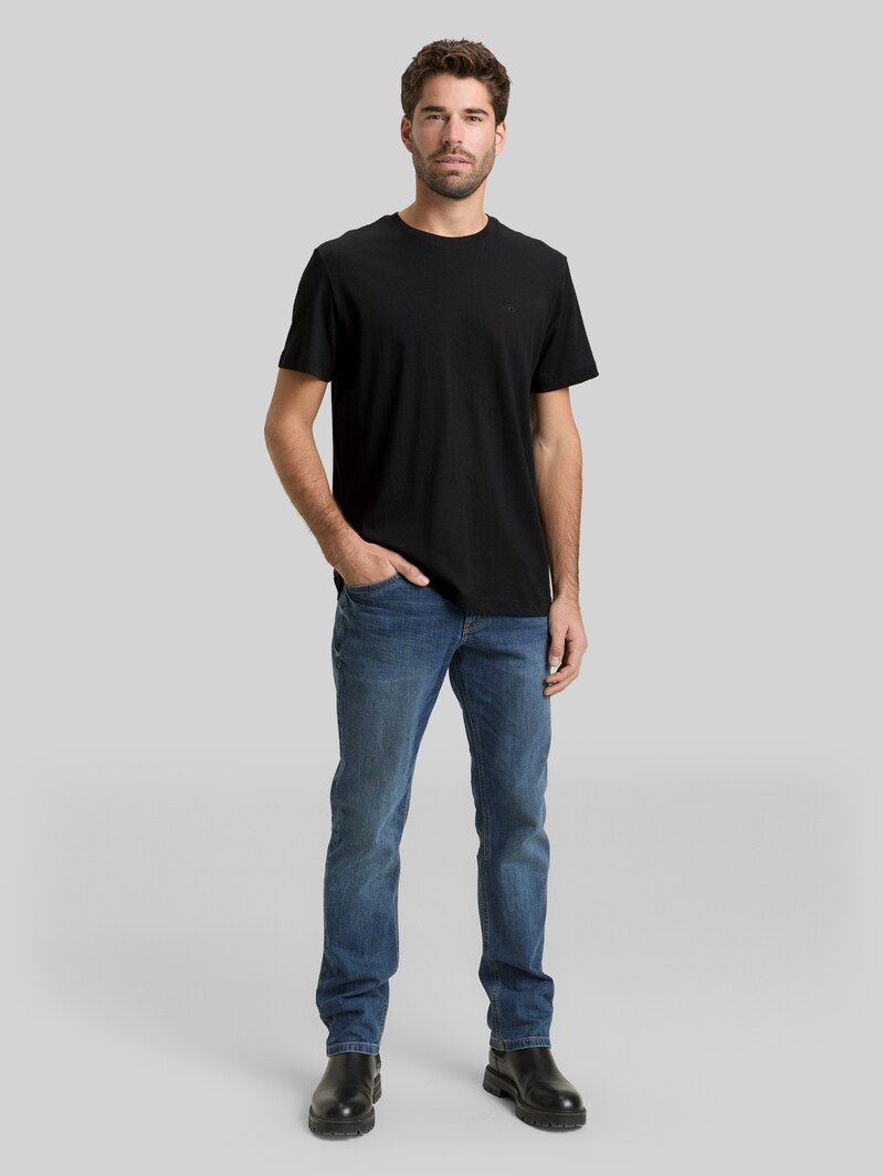 Tom Tailor T-Shirt mit Logo-Stickerei - Black