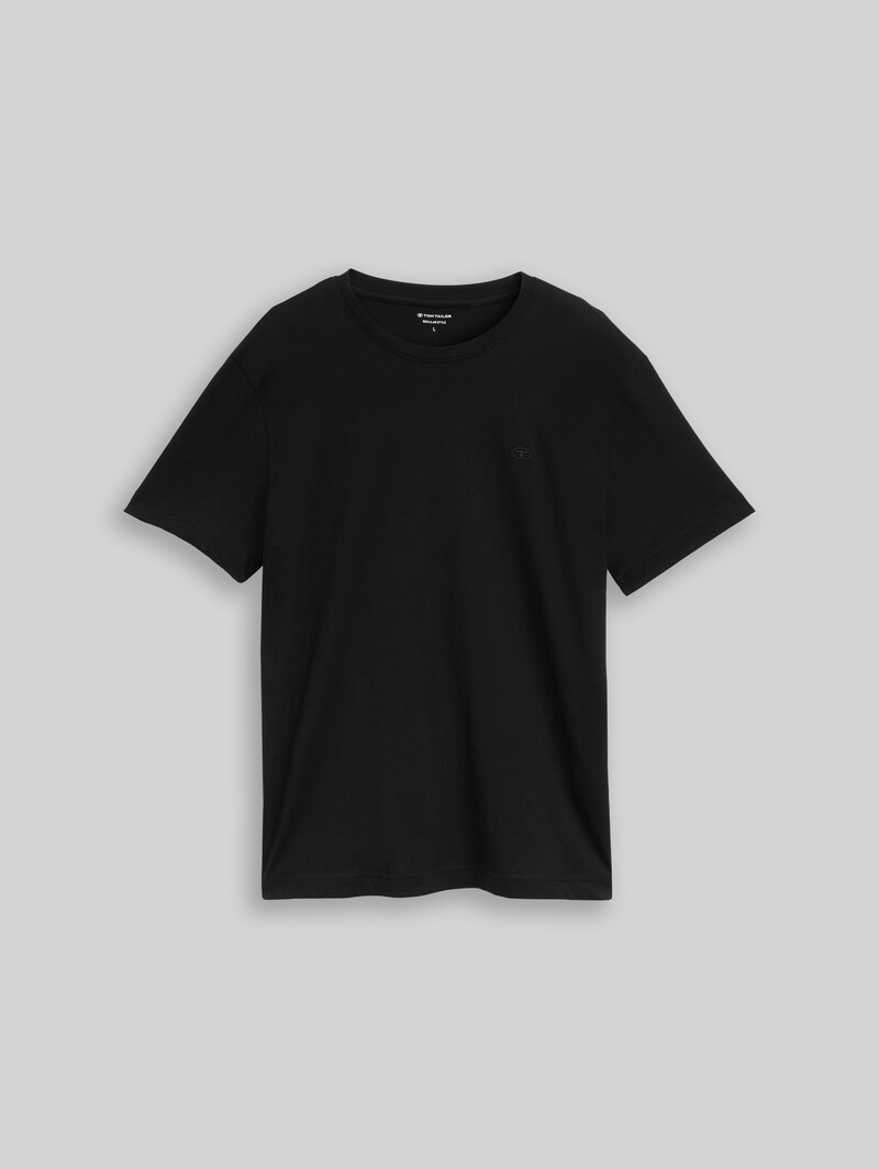 Tom Tailor T-Shirt mit Logo-Stickerei - Black
