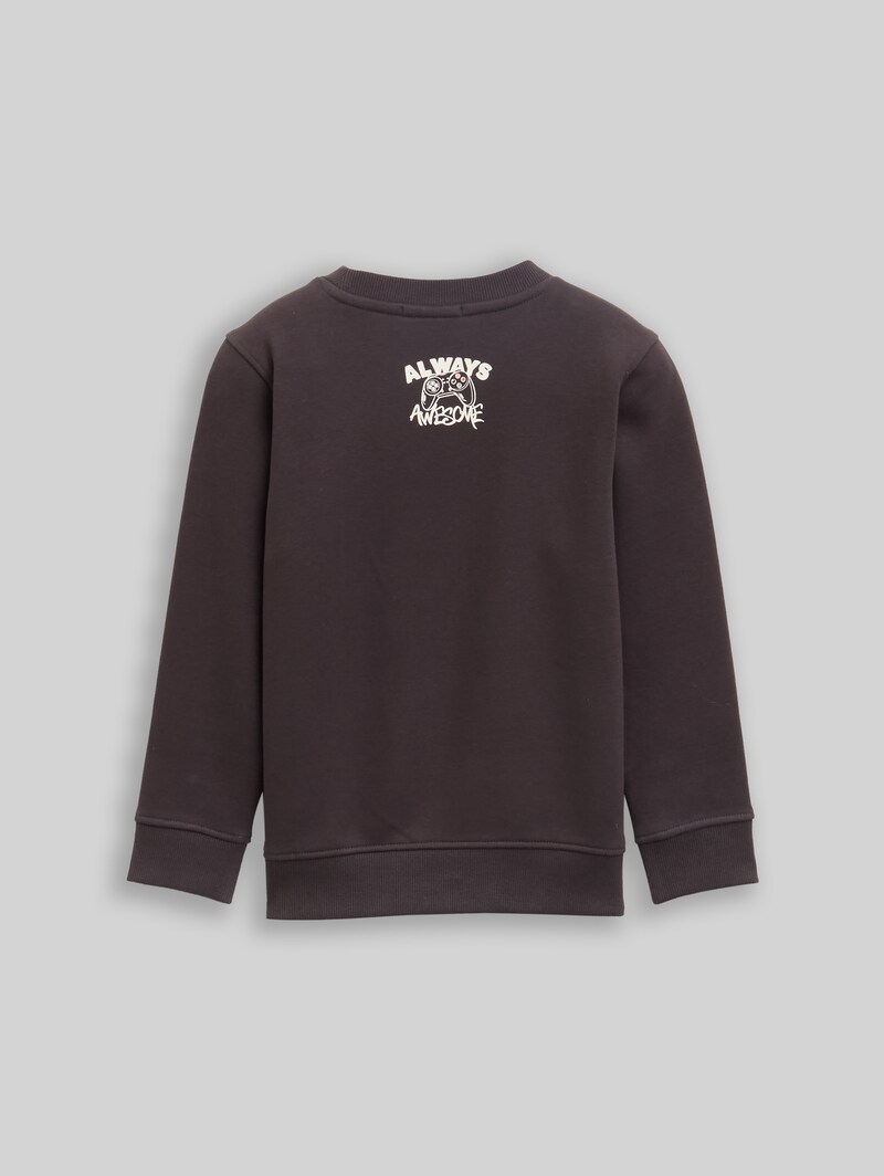 Tom Tailor Sweatshirt mit Print - Coal Grey Tom Tailor Sweatshirt mit Print - Coal Grey
