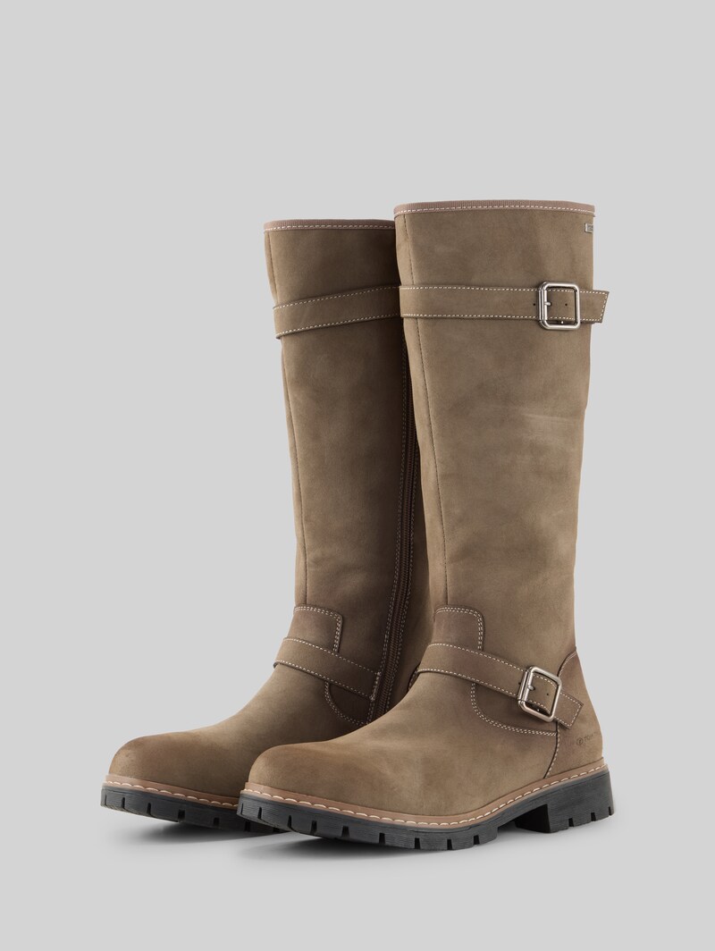 Tom Tailor Stiefel mit Schnallen-Detail - Taupe