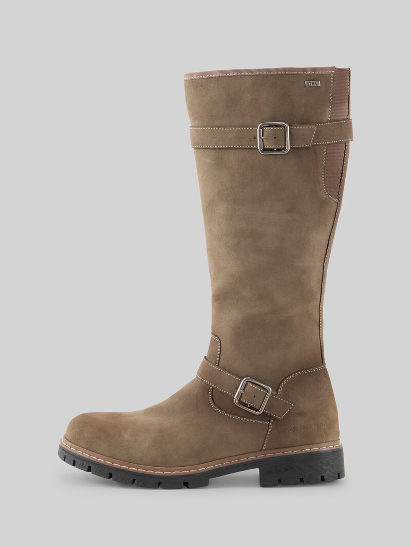 Tom Tailor Stiefel mit Schnallen-Detail - Taupe