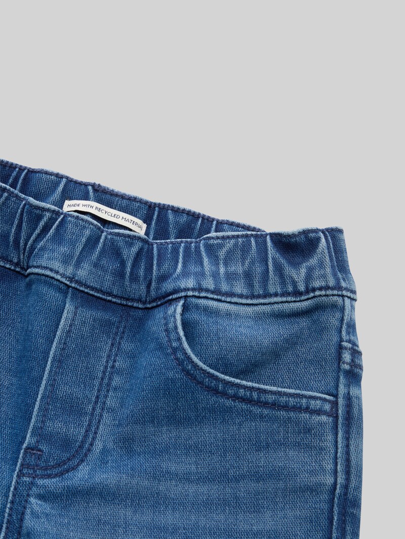 Tom Tailor Straight Jogger Jeans mit Stretch - Used Mid Stone Blue Denim