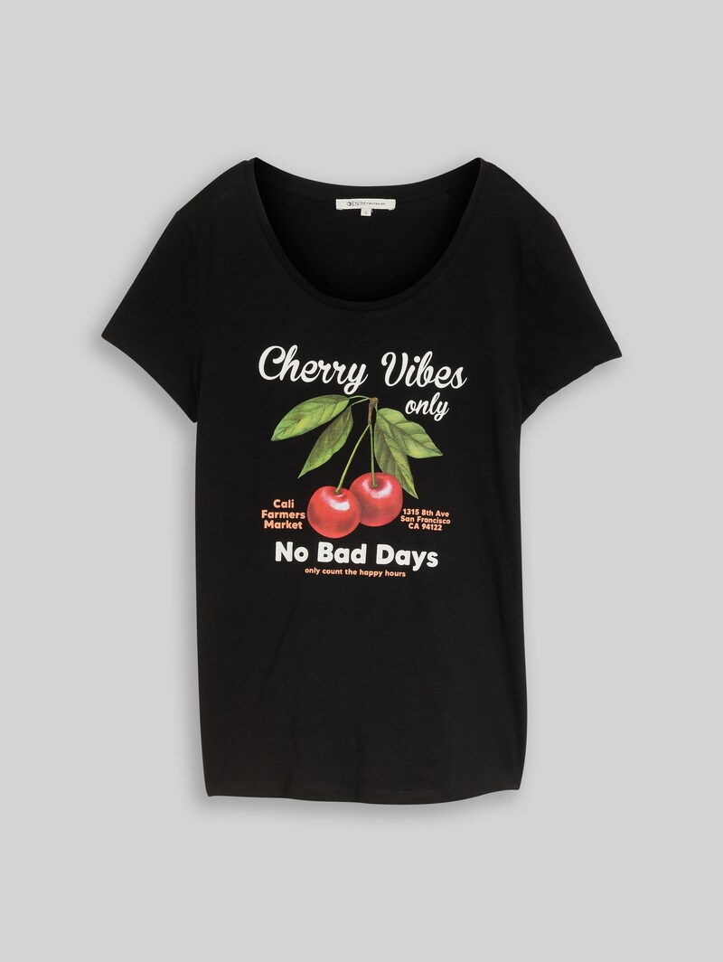Tom Tailor T-Shirt mit Print - Black