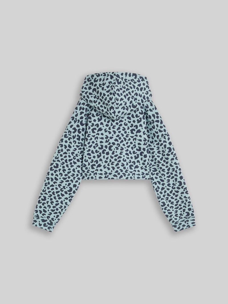 Tom Tailor Cropped Hoodie Sweatshirt - Green Big Leo Design