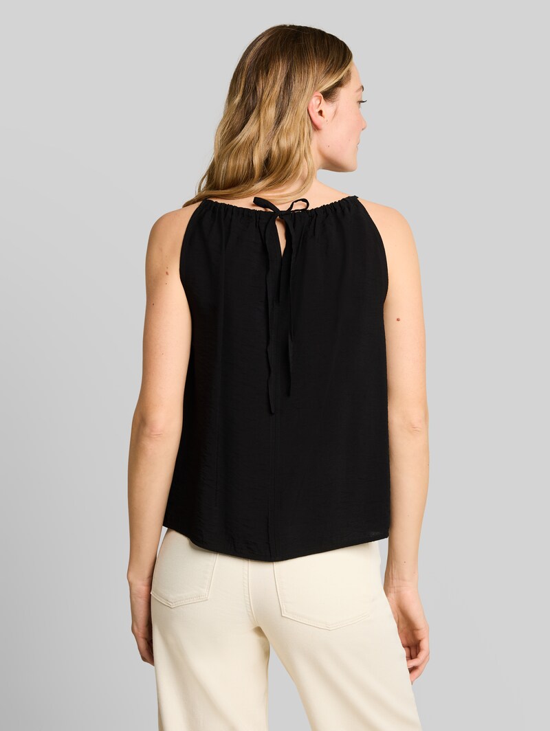 Tom Tailor Blusentop mit Raffungen - Deep Black