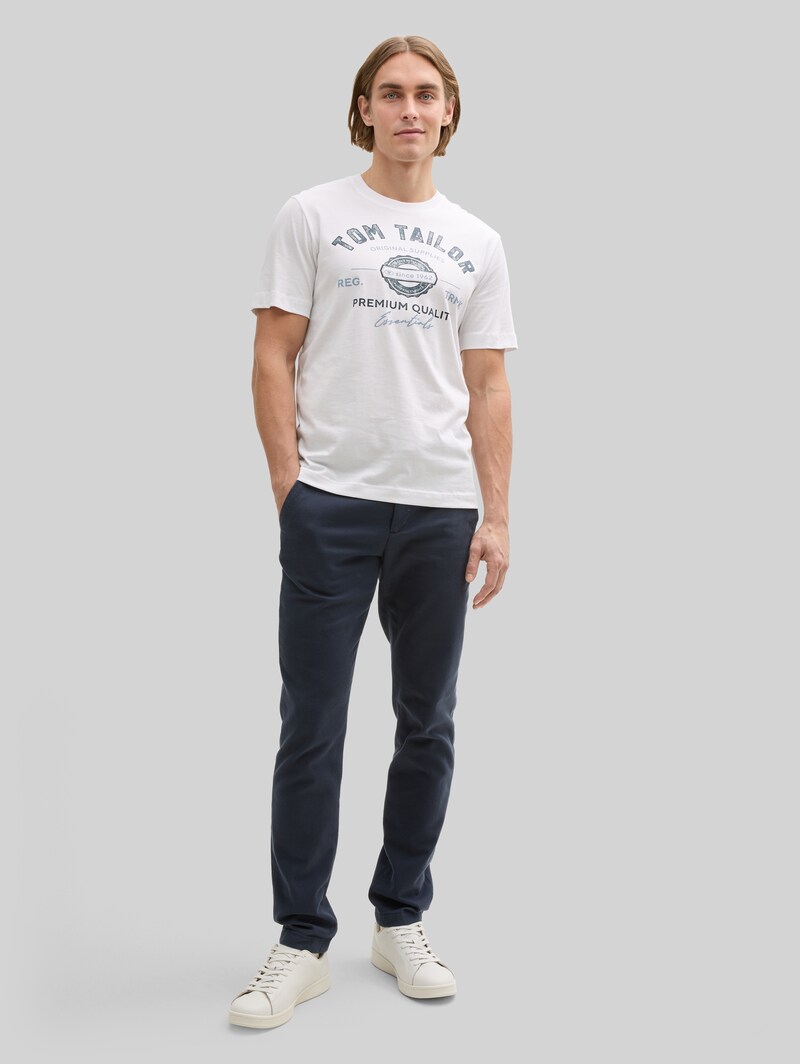 Tom Tailor T-Shirt mit Logo-Print - White