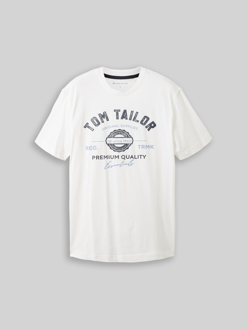Tom Tailor T-Shirt mit Logo-Print - White