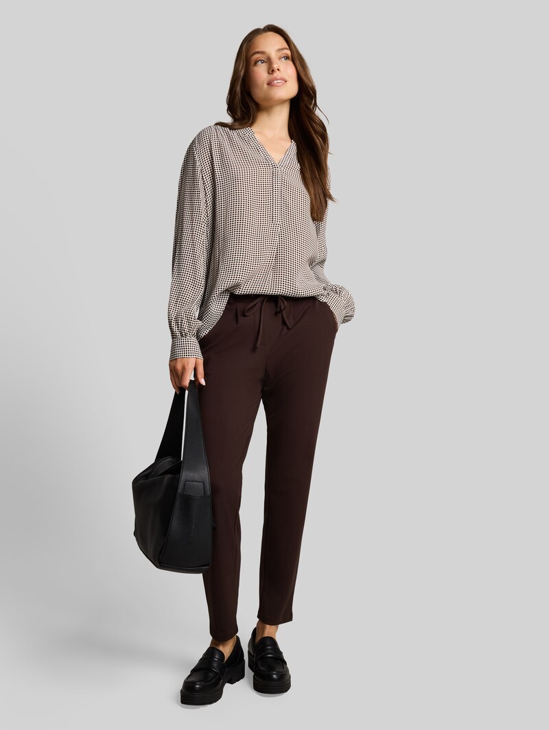 Tom Tailor Bluse aus Viskose - Small Brown Dot Print
