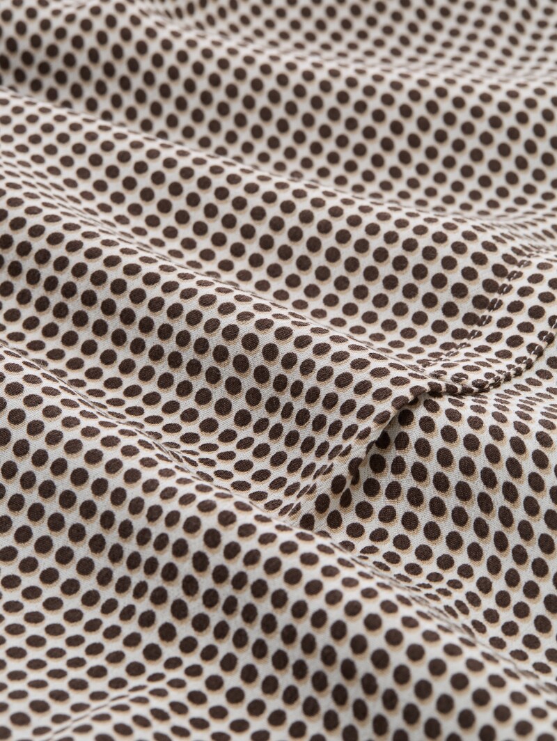 Tom Tailor Bluse aus Viskose - Small Brown Dot Print