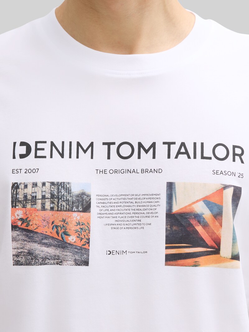 Tom Tailor T-Shirt mit Foto-Print - White