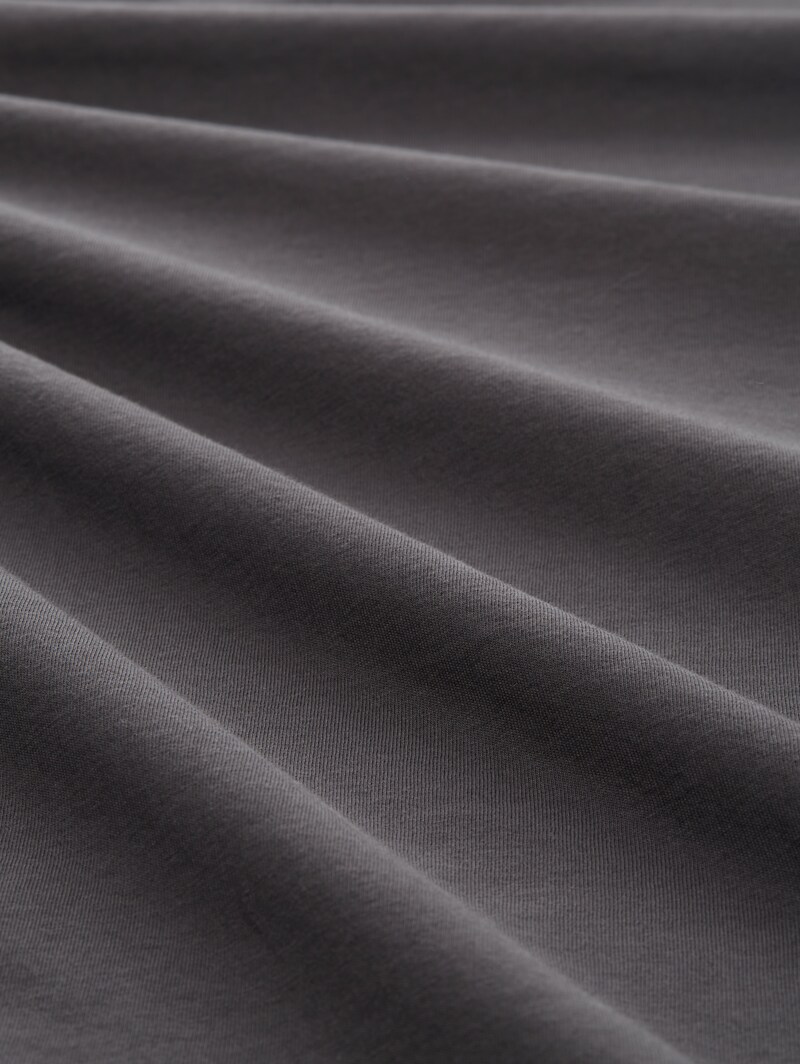 Tom Tailor T-Shirt mit Logo Print - Tarmac Grey