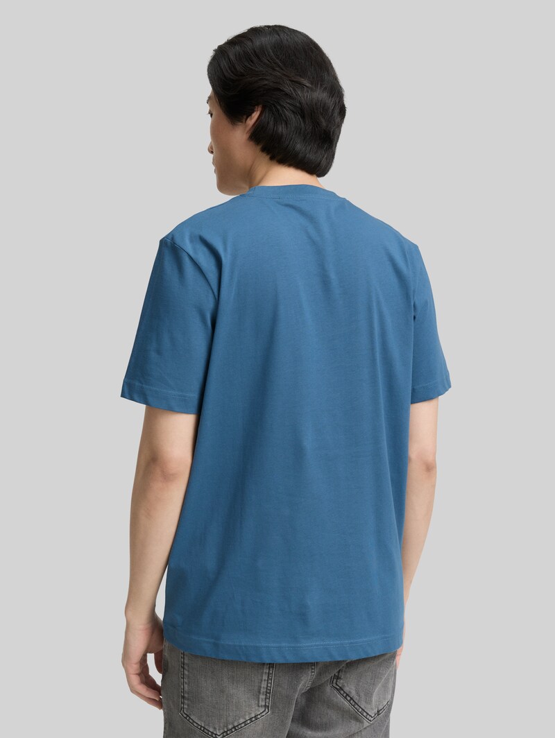 Tom Tailor T-Shirt mit Logo-Print - Real Teal Blue