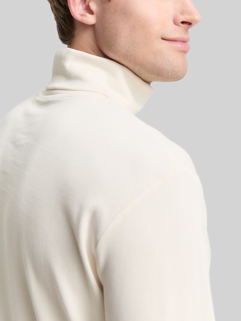 Tom Tailor Basic Rollkragenshirt - Gardenia White