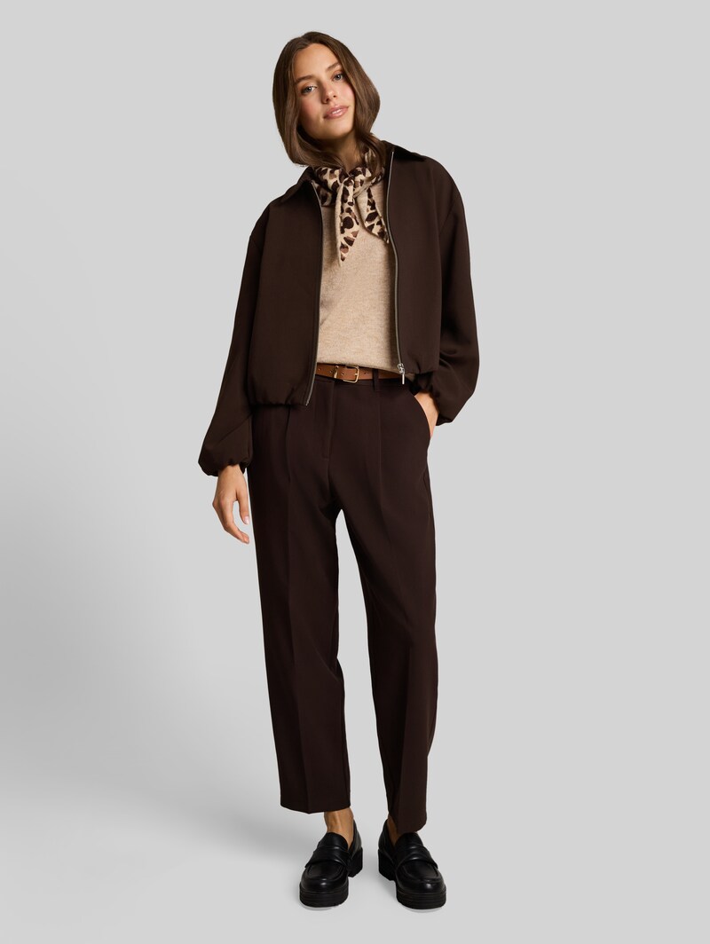 Tom Tailor Loose Fit Blouson Jacke - Java Dark Brown