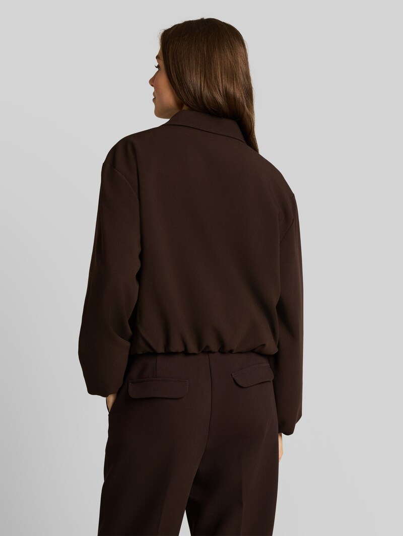 Tom Tailor Loose Fit Blouson Jacke - Java Dark Brown