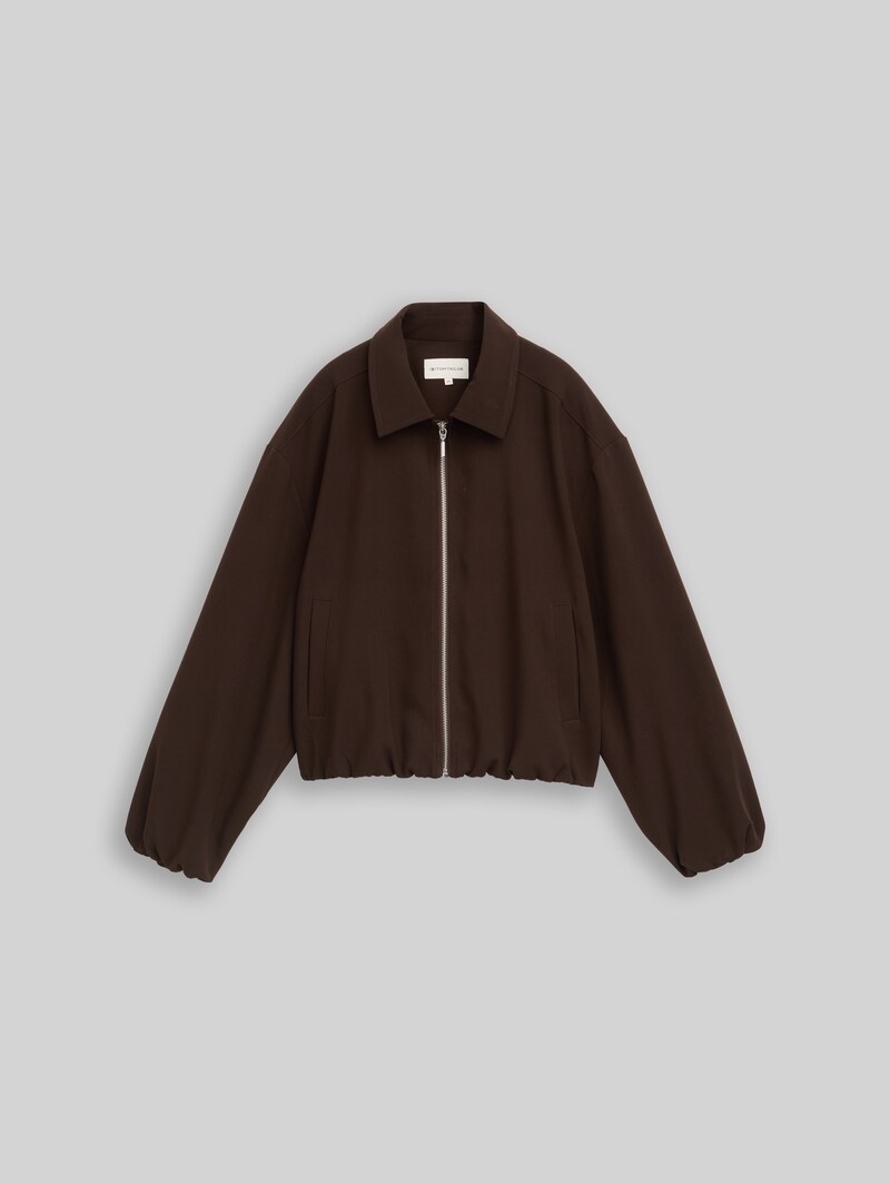 Tom Tailor Loose Fit Blouson Jacke - Java Dark Brown
