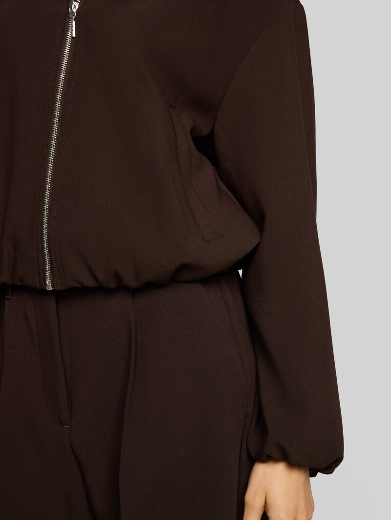Tom Tailor Loose Fit Blouson Jacke - Java Dark Brown