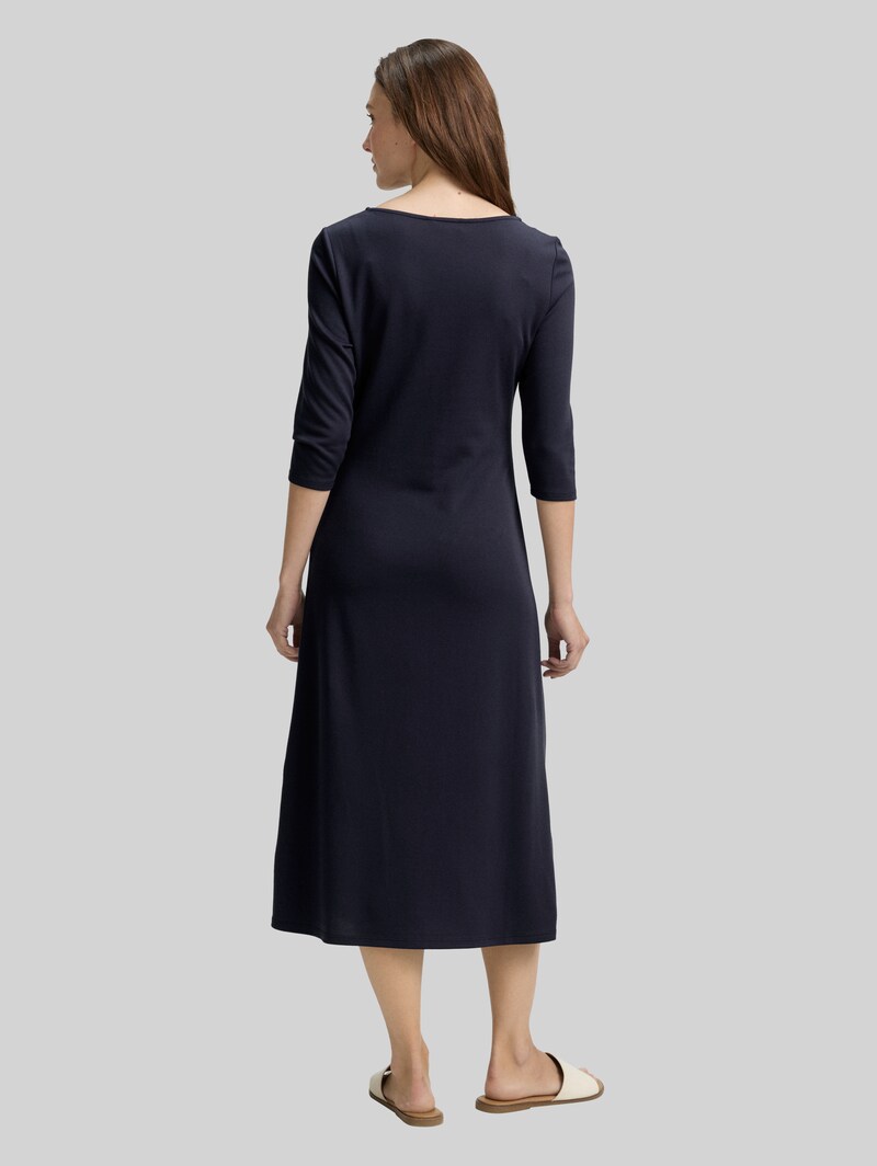 Tom Tailor Jersey Midi-Kleid mit Knoten-Detail - Lunar Eclipse