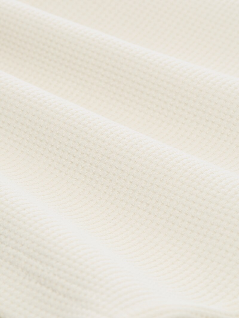 Tom Tailor Relaxed Shorts mit Waffelstruktur - Wool White