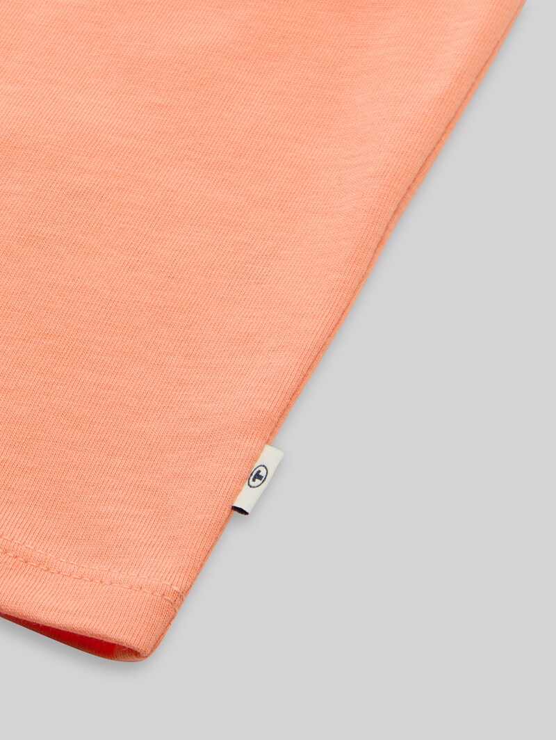 Tom Tailor Glow-in-the-Dark T-Shirt - Bright Coral