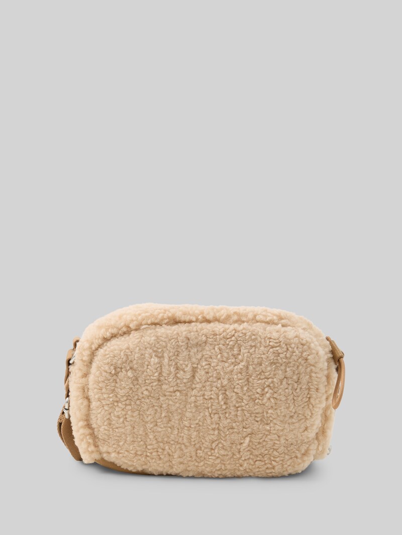 Tom Tailor TTASTRID Umhängetasche mit Teddyfell - Mixed Beige