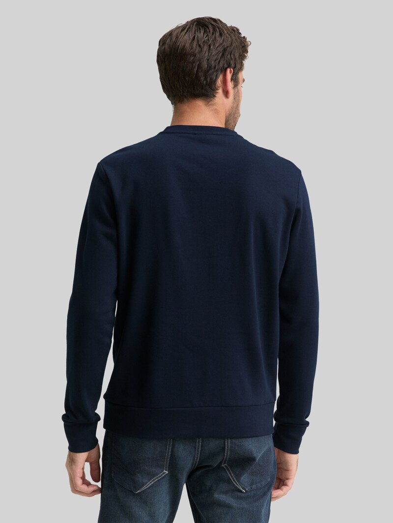 Tom Tailor Sweatshirt mit Logo-Print - Sky Captain Blue