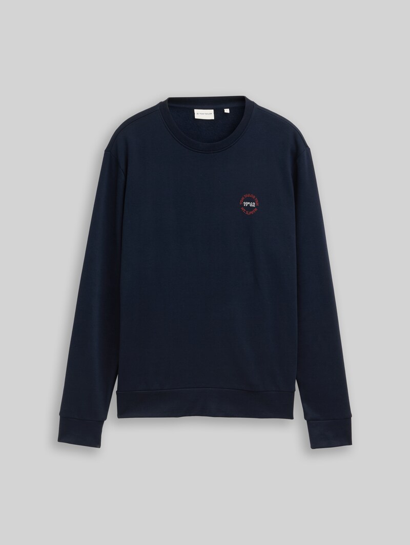 Tom Tailor Sweatshirt mit Logo-Print - Sky Captain Blue
