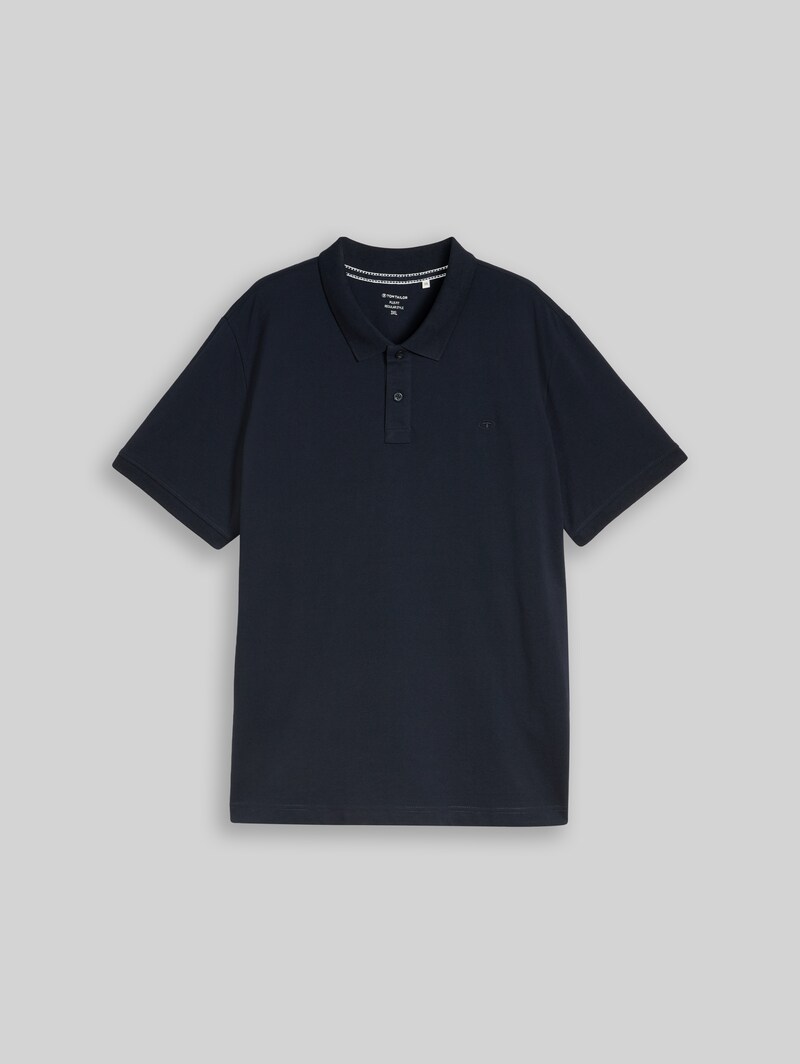 Tom Tailor Plus Size - Piqué Poloshirt mit Logo-Stickerei - Sky Captain Blue