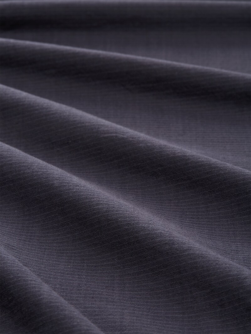 Tom Tailor Basic Fit Hemd mit Stehkragen - Navy Herringbone Structure