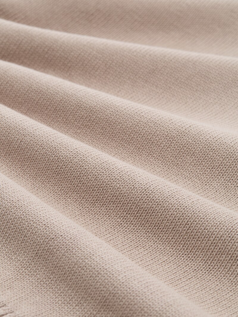 Tom Tailor Troyer Strickpullover im Washed-Look aus Baumwolle - Light Cashmere