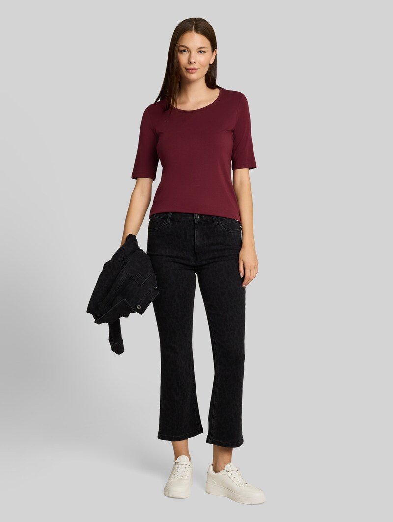 Tom Tailor Basic T-Shirt mit Rundhalsausschnitt - Preppy Plum