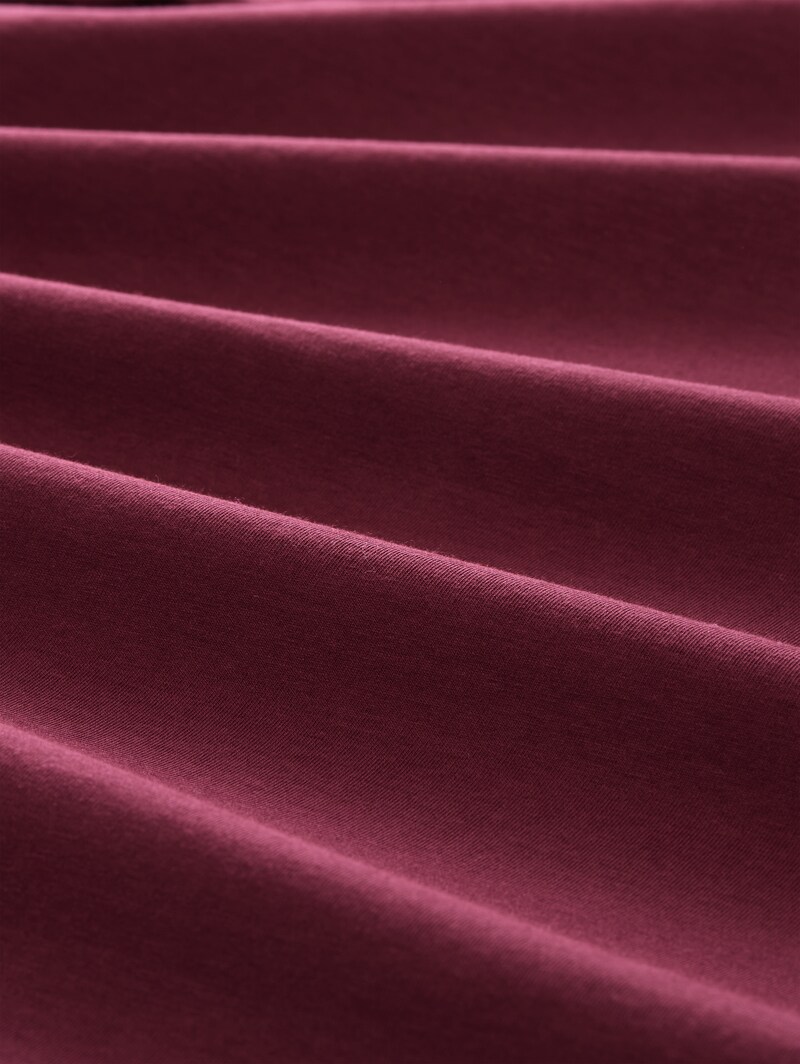 Tom Tailor Basic T-Shirt mit Rundhalsausschnitt - Preppy Plum