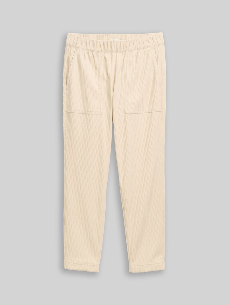 Tom Tailor Loose Slim Cordhose - Sand Stone Beige