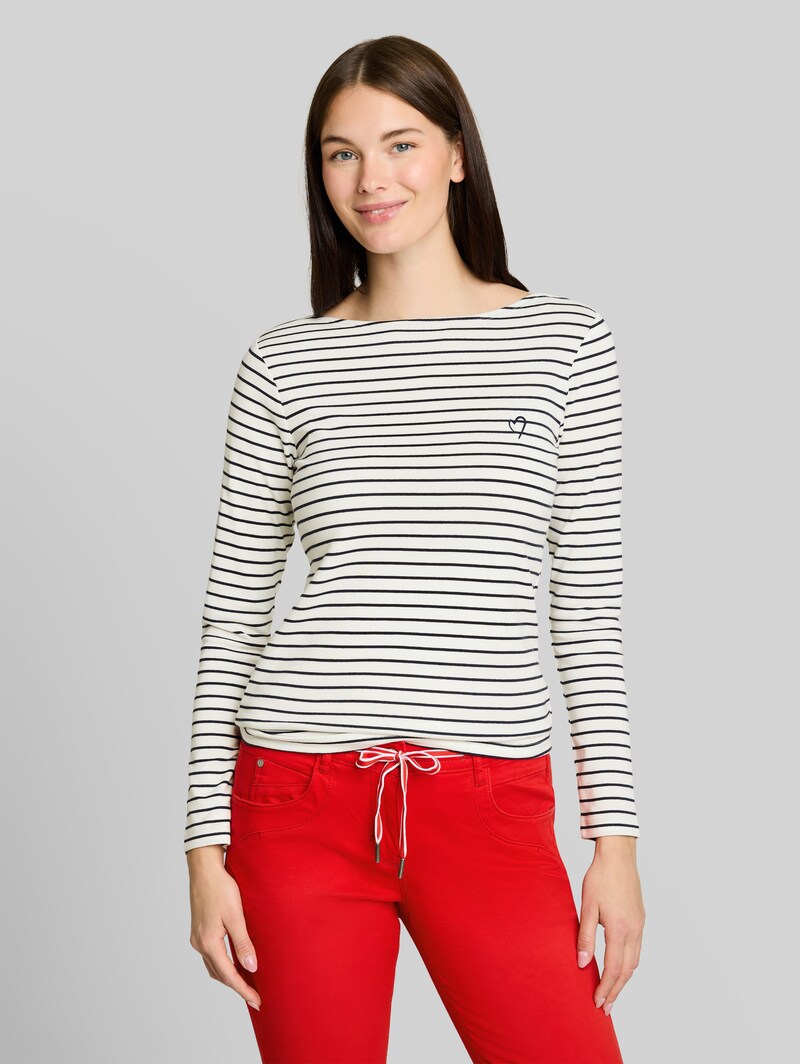 Tom Tailor Langarmshirt mit Streifenmuster - Navy Offwhite Stripe Tom Tailor Langarmshirt mit Streifenmuster - Navy Offwhite Stripe