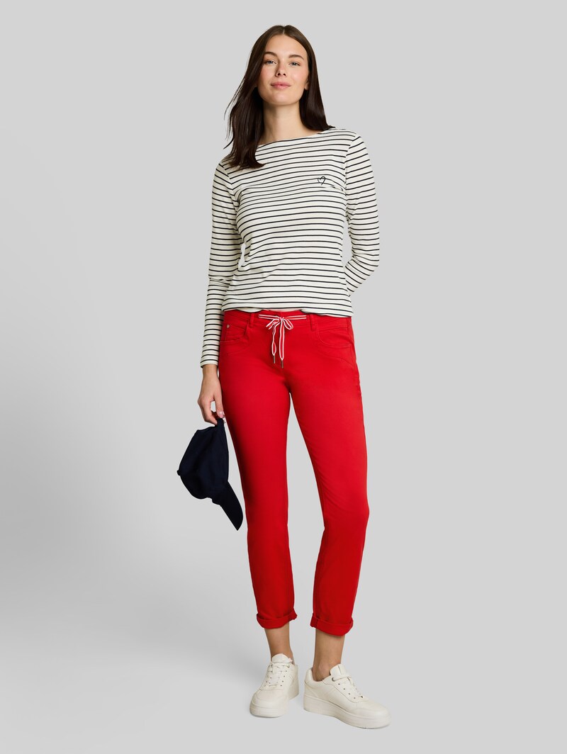 Tom Tailor Langarmshirt mit Streifenmuster - Navy Offwhite Stripe