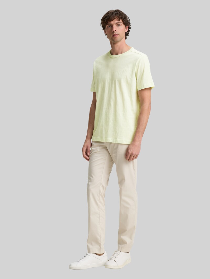 Tom Tailor Basic T-Shirt aus Baumwolle - Lime Cream Green