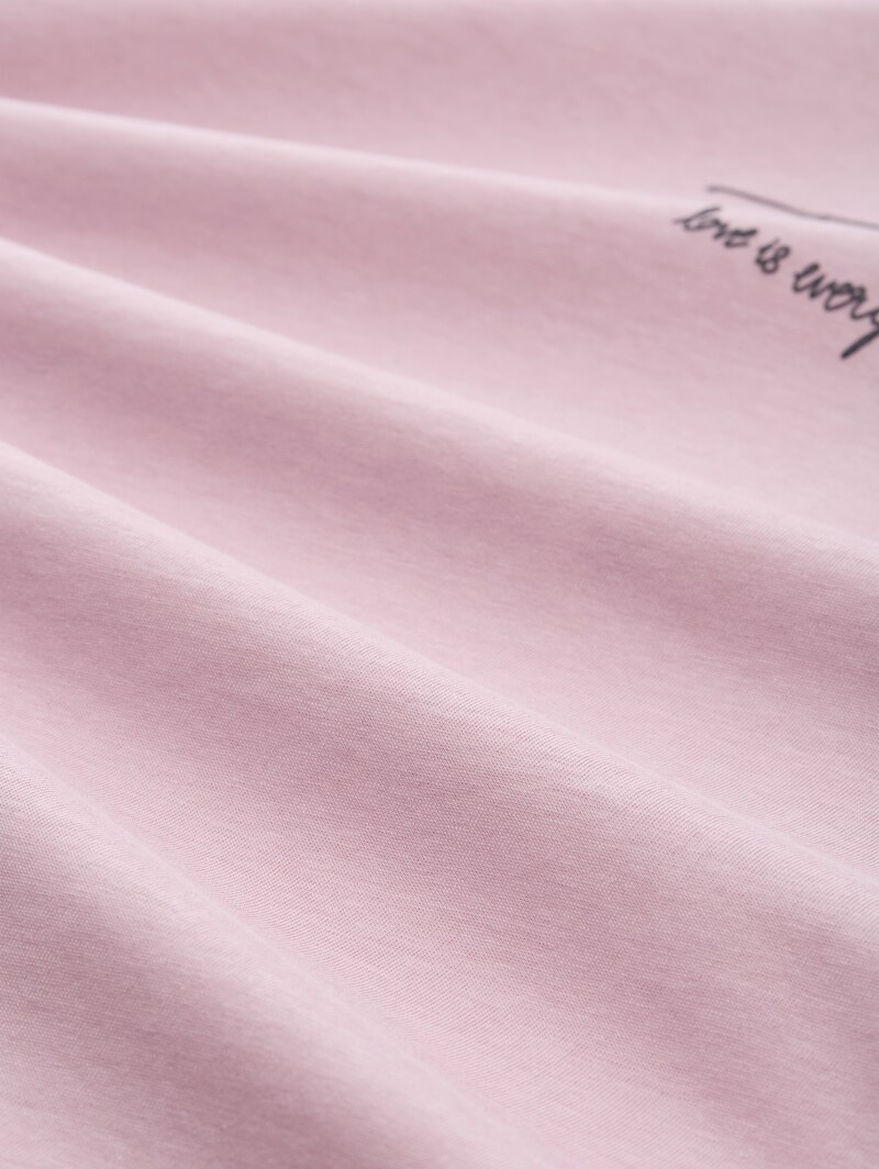 Tom Tailor T-Shirt mit Logo-Print - Light Elderberry