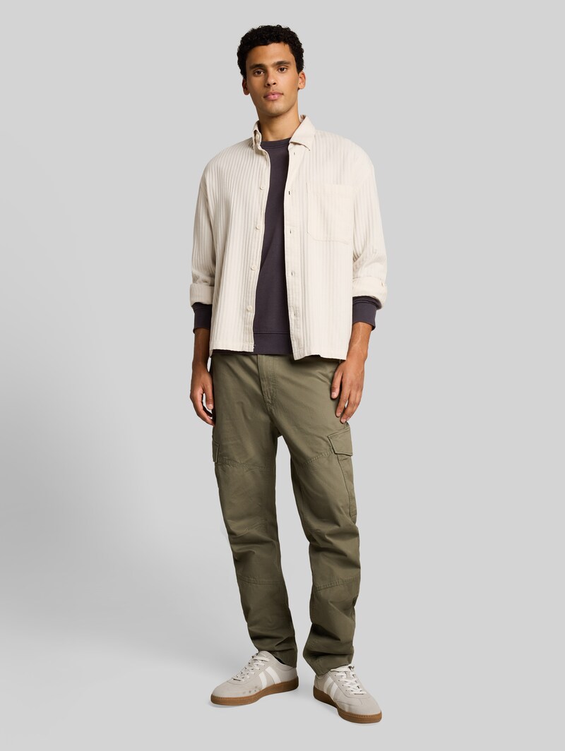 Tom Tailor Relaxed Fit Sweatshirt mit Print - Coal Grey