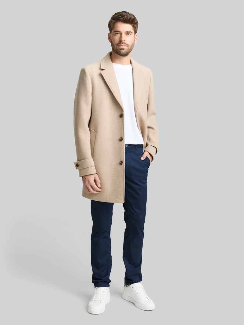 Tom Tailor TTTRAVIS SLIM Chino Hose - Navy Mini Geometric Print