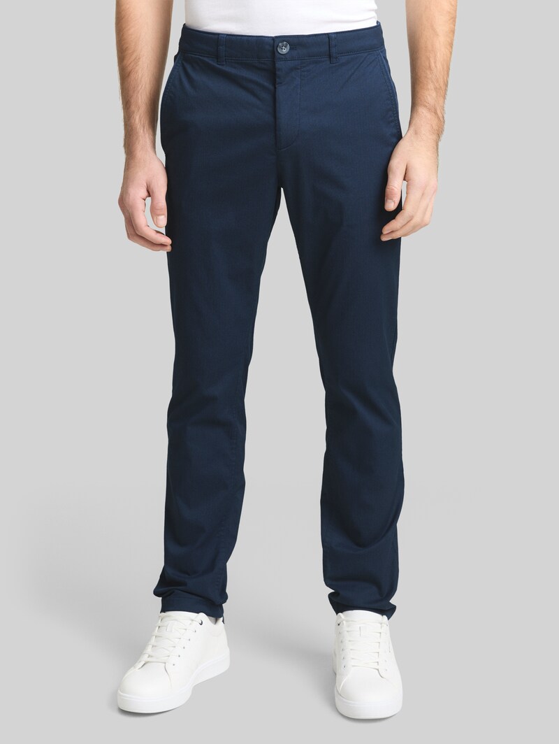 Tom Tailor TTTRAVIS SLIM Chino Hose - Navy Mini Geometric Print