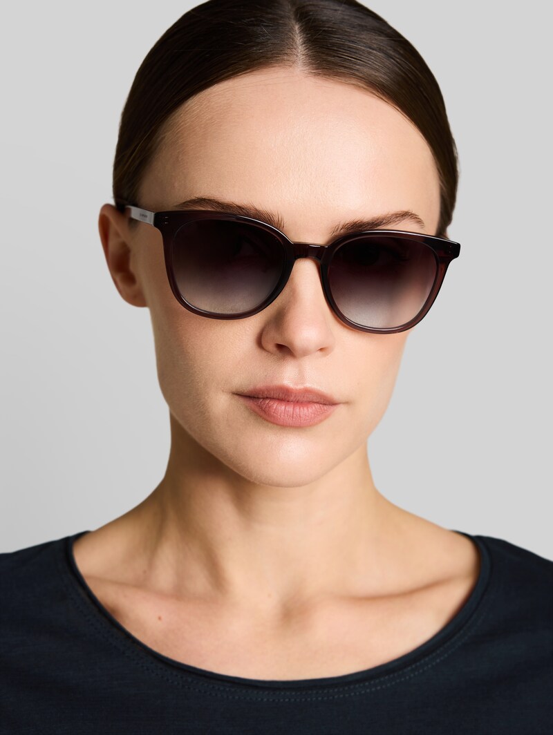 Tom Tailor Feminine Sonnenbrille aus Acetate Renew UV400 - Red / Rose / Violet