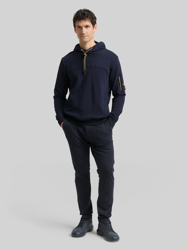 Tom Tailor Hoodie Sweatshirt mit Taschen - Sky Captain Blue