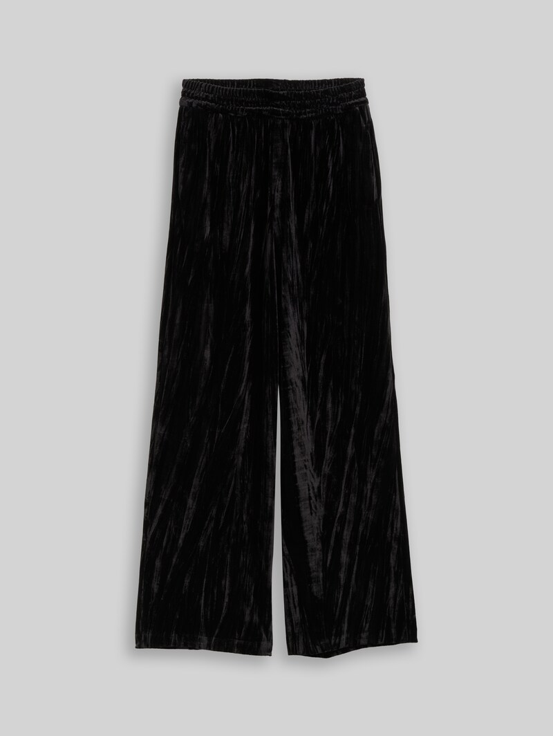 Tom Tailor Wide Leg Samthose - Deep Black